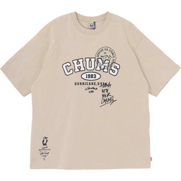 チャムス-CHUMS 守矢努チャムスカレッジＴシャツ男性用