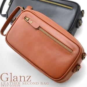 セカンドバッグ メンズ 3Way スクエアタイプ バッグ ショルダーバッグ ボディバッグ ボックス型 バッグ  鞄 Glanz