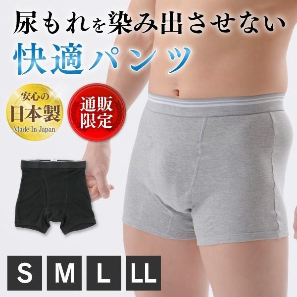 尿もれ パンツ 男性用 失禁 尿 しみ ジミ 尿とり 対策 アシストデュアルパンツ
