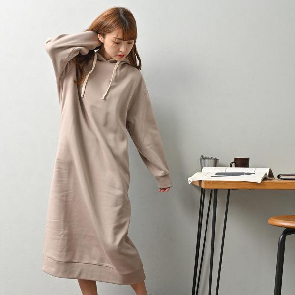 ルームウェア 部屋着 レディース マキシ丈 ワンピース 裏起毛 秋冬 暖かい おしゃれ 可愛い ロン...