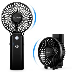 Aujen 携帯扇風機 充電式 最大作動時間35h 手持ち扇風機 ハンディファン 小型 卓上扇風機 5200mAh モバイルバッテリーあり 小型 スタ