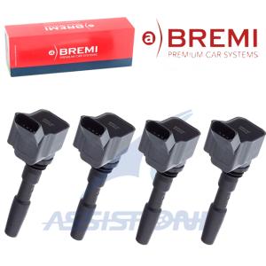 BREMI製 AUDI アウディ A1 8X A3 8V Q3 8U VW ゴルフ7 5G ポロ 6R UP! アップ AA イグニッションコイル 04C905110E 04E905110K 4本