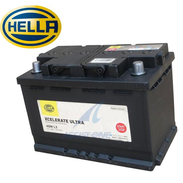 HELLA製 70Ah AGMバッテリー AGM-L3 12V 70A 760CCA L3 LN3 ...