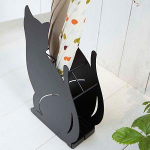 山崎実業 傘立て かさたて ネコ ブラック 2359の詳細画像1