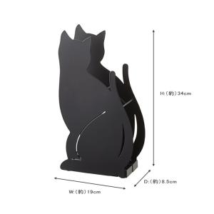 山崎実業 傘立て かさたて ネコ ブラック 2359の詳細画像4