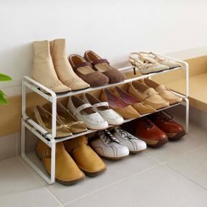 山崎実業 玄関 frame 伸縮 シューズラッ...の詳細画像1