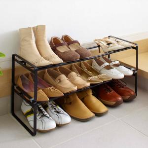 山崎実業 玄関 frame 伸縮 シューズラッ...の詳細画像3