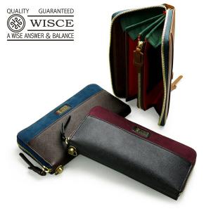 WISCE ワイス エンボッシングレザー ラウンドファスナー長財布 031301 | 財布 長財布 メンズ ブランド 40代｜asso