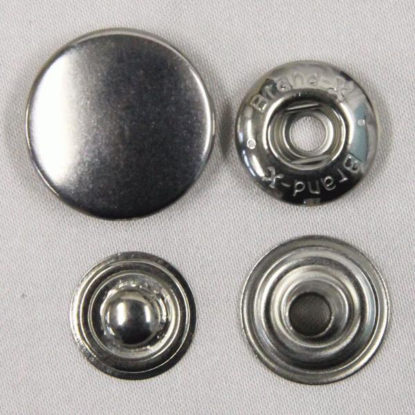 ボタン ドットボタン 6BX 6BrandX 18mm 5セット入 大 ホック P-SSL シルバー...