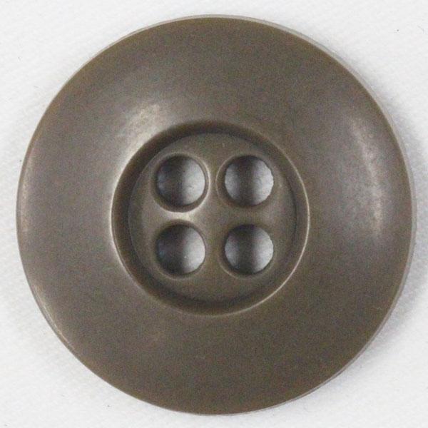 ボタン 釦 ミリタリーボタン 15ｍｍ 1個入 茶 ブラウン 4つ穴 プラスチックボタン つや消し ...