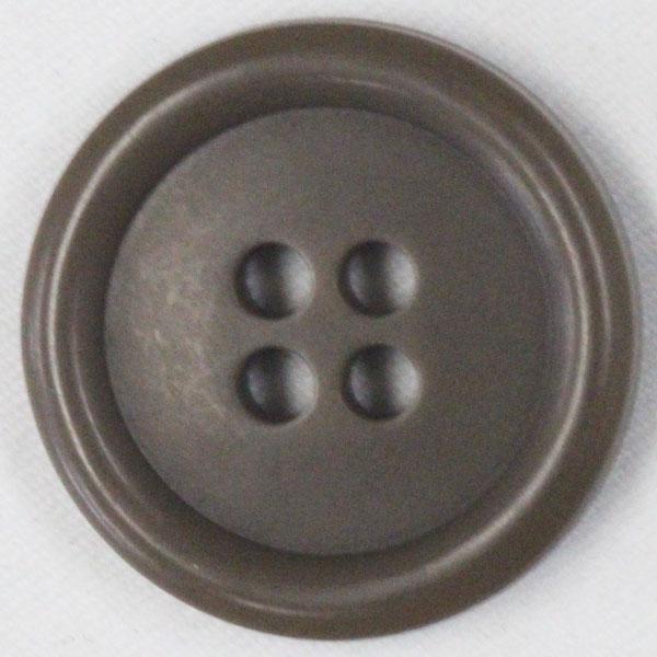 ボタン 釦 ミリタリーボタン 18ｍｍ 1個入 茶 ブラウン 4つ穴 プラスチックボタン つや消し ...