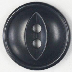 ボタン 釦 ミリタリーボタン 11.5ｍｍ 1個入 黒 ブラック ネコ目 2つ穴 プラスチックボタン つや消し (ツヤなし) シャツ・ブラウス・カーディガン向｜assure-2