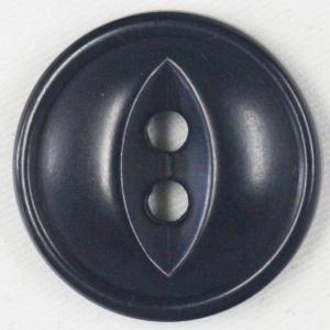 ボタン 釦 ミリタリーボタン 11.5ｍｍ 1個入 紺 ネイビー ネコ目 2つ穴 プラスチックボタン つや消し (ツヤなし) シャツ・ブラウス・カーディガン向