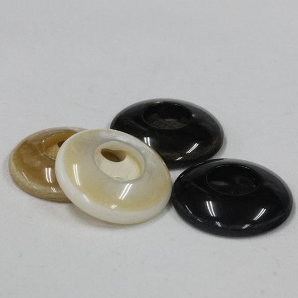 昔のボタン 25ｍｍ 4個セット プラスチックボタン ポイント使いに ブラック　ブラウン　ベージュ　...