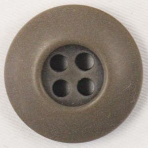 ボタン 釦 ミリタリーボタン 15ｍｍ 1個入 茶 ブラウン 4つ穴 プラスチックボタン つや消し (ツヤなし) シャツ・ブラウス・ジャケット・スーツ袖向｜assure-2