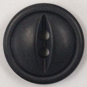 ボタン 釦 ミリタリーボタン 15ｍｍ 1個入 黒 ブラック ネコ目 2つ穴 プラスチックボタン つや消し (ツヤなし) シャツ・ブラウス・ジャケット・スーツ袖向｜assure-2