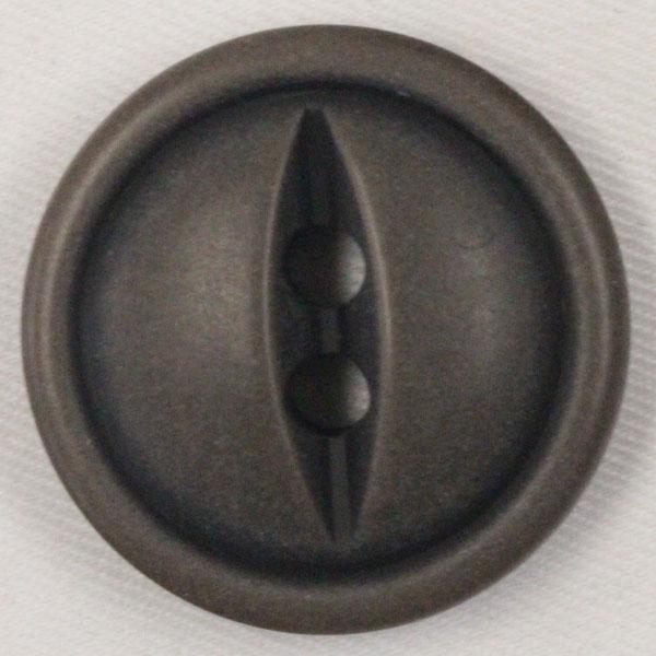 ボタン 釦 ミリタリーボタン 13ｍｍ 1個入 茶 ブラウン ネコ目 2つ穴 プラスチックボタン つ...