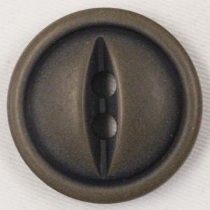 ボタン 釦 ミリタリーボタン 23ｍｍ 1個入 茶 ブラウン ネコ目 2つ穴 プラスチックボタン つや消し (ツヤなし) ジャケット・コート向