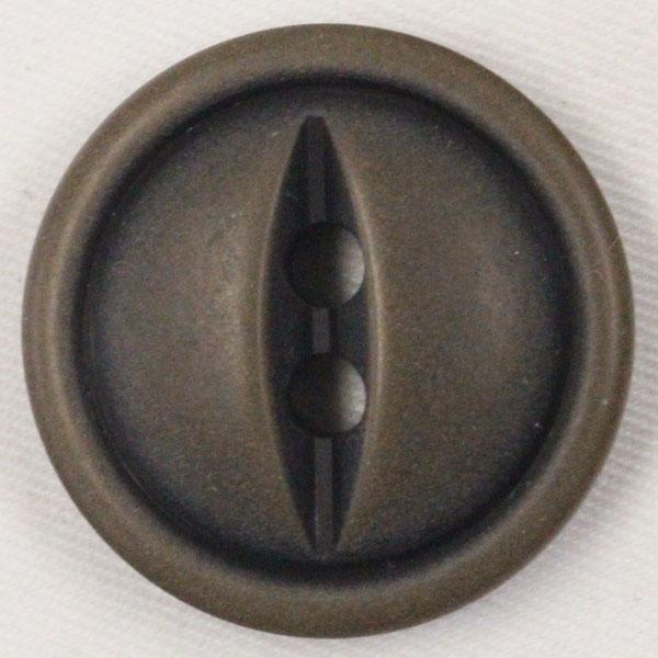 ボタン 釦 ミリタリーボタン 23ｍｍ 1個入 茶 ブラウン ネコ目 2つ穴 プラスチックボタン つ...