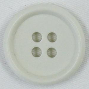 ボタン プラスチックボタン 15mm 1個入 釦 表4つ穴 白 水牛調 シャツ ブラウス ジャケット スーツ袖向 手芸 通販 日本製