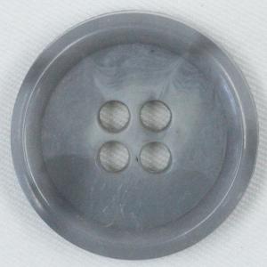 ボタン プラスチックボタン 15mm 1個入 釦 表4つ穴 うすグレー 水牛調 シャツ ブラウス ジャケット スーツ袖向