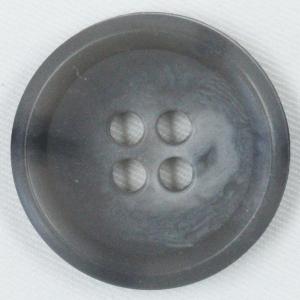 ボタン プラスチックボタン 15mm 1個入 釦 表4つ穴 グレー 水牛調 シャツ ブラウス ジャケット スーツ袖向 手芸 通販 日本製