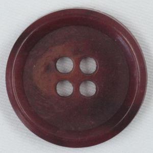 ボタン プラスチックボタン 15mm 1個入 釦 表4つ穴 赤 水牛調 シャツ ブラウス ジャケット スーツ袖向 手芸 通販 日本製