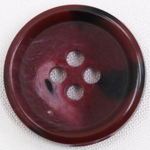 ボタン プラスチックボタン 20mm 1個入 釦 表4つ穴 赤 水牛調  スーツ ジャケット向 手芸 通販 日本製｜assure-2