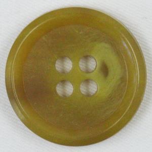ボタン プラスチックボタン 15mm 1個入 釦 表4つ穴 黄 水牛調  シャツ ブラウス ジャケット スーツ袖向 手芸 通販 日本製｜assure-2