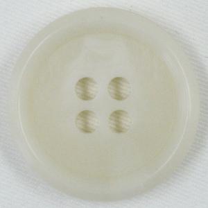 ボタン プラスチックボタン 15mm 1個入 釦 表4つ穴 オフ白 水牛調 シャツ ブラウス ジャケット スーツ袖向 手芸 通販 日本製