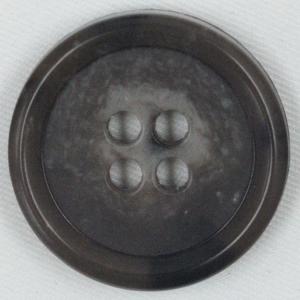 ボタン プラスチックボタン 15mm 1個入 釦 表4つ穴 モカ茶 水牛調 シャツ ブラウス ジャケット スーツ袖向 手芸 通販 日本製