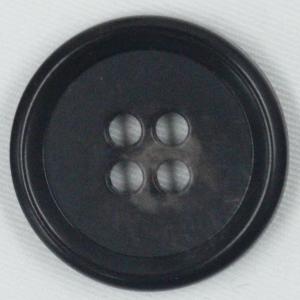 ボタン プラスチックボタン 15mm 1個入 釦 表4つ穴 濃茶 水牛調 シャツ ブラウス ジャケット スーツ袖向 手芸 通販 日本製