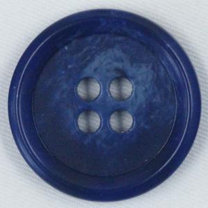ボタン プラスチックボタン 13mm 1個入 釦 表4つ穴 青 水牛調  シャツ ブラウス カーディガン 向 手芸 通販 日本製｜assure-2