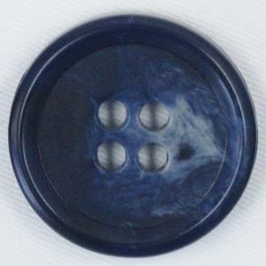 ボタン プラスチックボタン 15mm 1個入 釦 表4つ穴 青 水牛調 シャツ ブラウス ジャケット スーツ袖向 手芸 通販 日本製