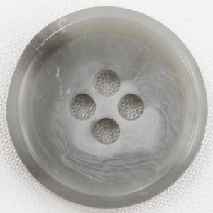 ボタン プラスチックボタン 18mm 1個入 釦 表4つ穴 うすグレー 水牛調 スーツ ジャケット向 手芸 通販 日本製