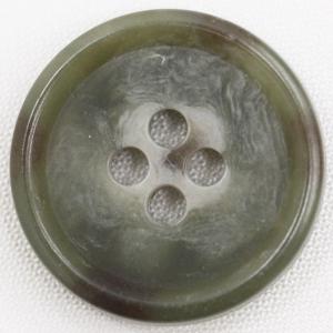 ボタン プラスチックボタン 15mm 1個入 釦 表4つ穴 うす緑 水牛調 シャツ ブラウス ジャケット スーツ袖向