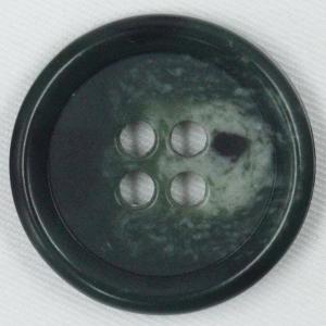 ボタン プラスチックボタン 15mm 1個入 釦 表4つ穴 深緑 水牛調 シャツ ブラウス ジャケット スーツ袖向 手芸 通販 日本製