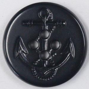 ボタン 黒 ブラック 18mm アンカー イカリ プラスチックボタン ピーコート マリン調 水兵 手芸 通販｜assure-2