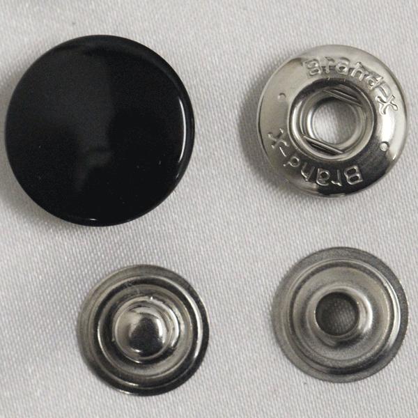 ボタン ドットボタン 5BX 5BrandX 15mm 5セット入 ホック 黒 つや有り ｘP-SS...