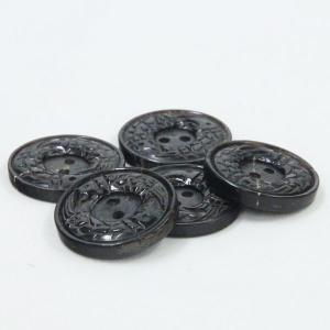 ボタン インド製 本水牛ボタン 24mm 黒色系 1個入  CD1-05 ボタン 手芸 通販｜assure-2