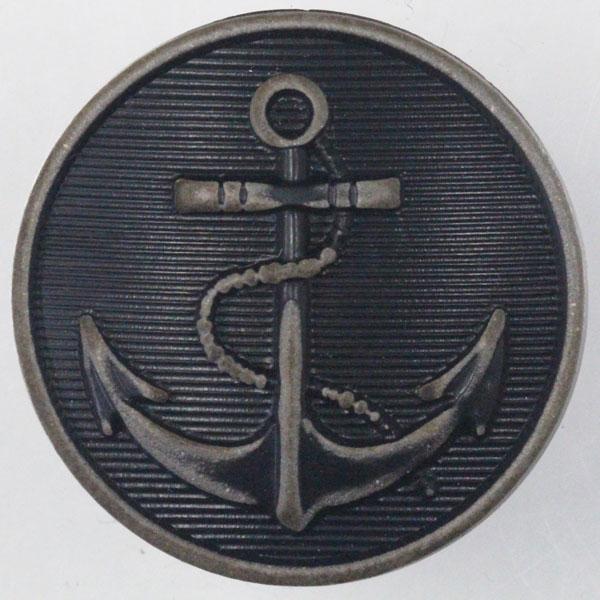 ボタン 黒 ブラック 30mm アンカー イカリ プラスチックボタン ピーコート マリン調 水兵 手...