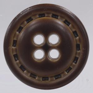 ボタン 革調プラスチックボタン 13mm 茶 1個入 レザータッチ  茶系 ボタン 手芸 通販｜assure-2