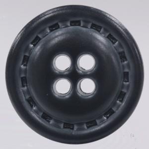 ボタン 革調プラスチックボタン 11.5mm 紺 1個入 レザータッチ 紺 ボタン 手芸 通販