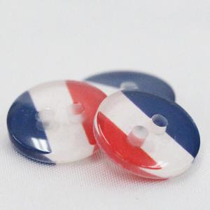 ボタン プラスチックボタン 国旗 フランス 15mm 5個入 FLAG-FR  シャツ ブラウス カーディガン 向 ボタン 手芸 通販｜assure-2