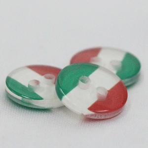 ボタン プラスチックボタン 国旗 イタリア 20mm 5個入 FLAG-IT シャツ ブラウス カーディガン 向 ボタン 手芸 通販