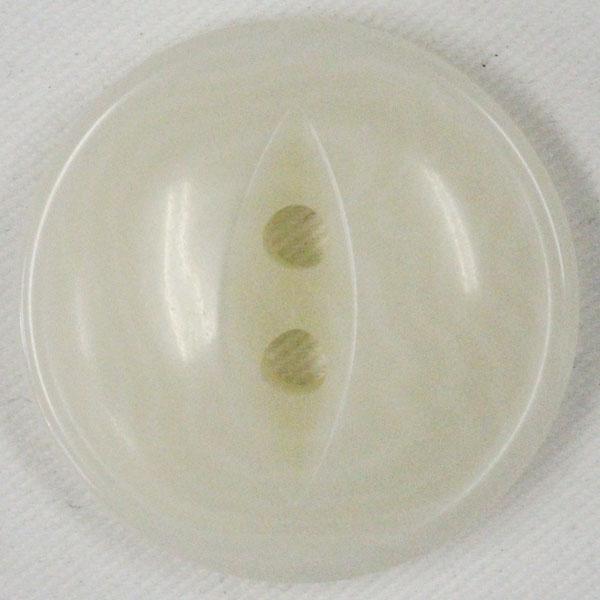 ボタン 釦 ミリタリーボタン 15ｍｍ 1個入 白 ホワイト ネコ目 2つ穴 プラスチックボタン つ...