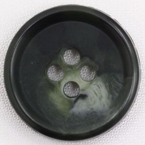 ボタン プラスチックボタン 10mm 1個入 釦 表4つ穴 濃緑 水牛調  シャツ ブラウス カーディガン 向 手芸 通販 日本製｜assure-2
