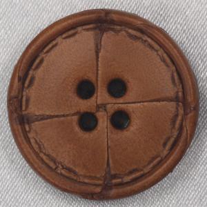 ボタン 本革ボタン うす茶 23mm 1個入 表 四つ穴  天然素材 レザーボタン  ジャケット コート向 ボタン 手芸 通販｜assure-2