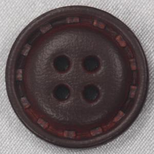 ボタン 本革ボタン 茶 23mm 1個入 表 四つ穴  天然素材 レザーボタン  ジャケット コート向 ボタン 手芸 通販｜assure-2