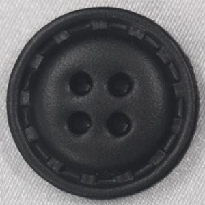 ボタン 本革ボタン 黒 15mm 1個入 表 四つ穴  天然素材 レザーボタン  シャツ ブラウス ジャケット スーツ袖向 ボタン 手芸 通販｜assure-2